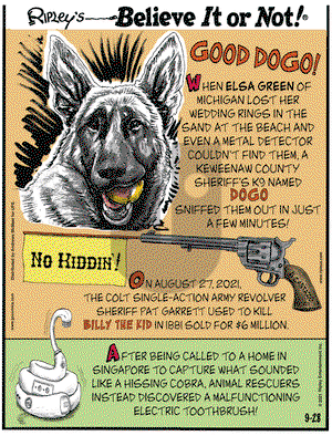 Ripley's Believe It or Not on Tuesday September 28, 2021 Comic Strip