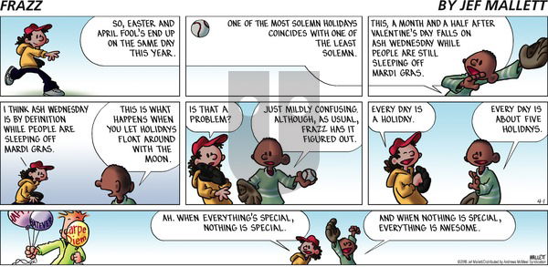 Frazz on Sunday April 1, 2018 Comic Strip