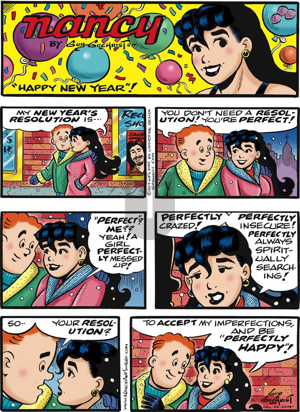 Nancy on Sunday December 28, 2014 Comic Strip