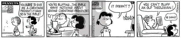 Peanuts on Wednesday December 6, 1972 Comic Strip