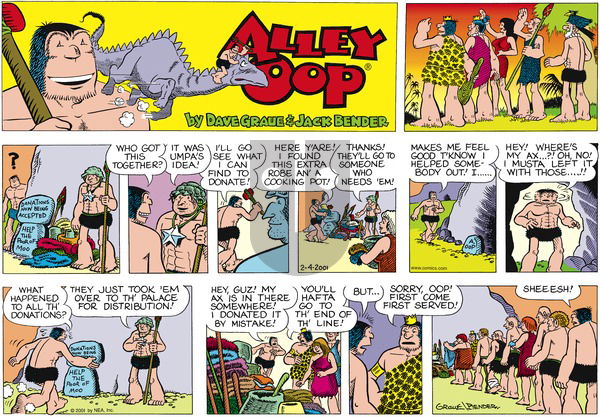Alley Oop on Sunday February 4, 2001 Comic Strip