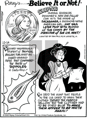 Ripley's Believe It or Not on Thursday December 14, 2000 Comic Strip
