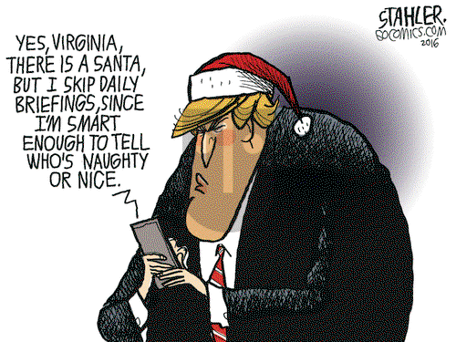 Jeff Stahler on Wednesday December 14, 2016 Comic Strip