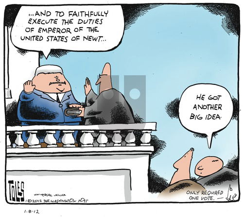 Tom Toles on Sunday January 8, 2012 Comic Strip