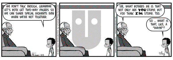 The Boondocks on Saturday June 9, 2001 Comic Strip