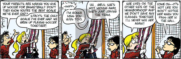 Cleats - Wednesday January 9, 2002 Comic Strip
