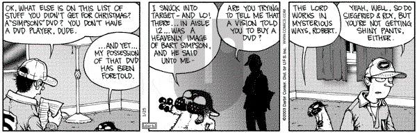 Get Fuzzy on Saturday January 25, 2003 Comic Strip