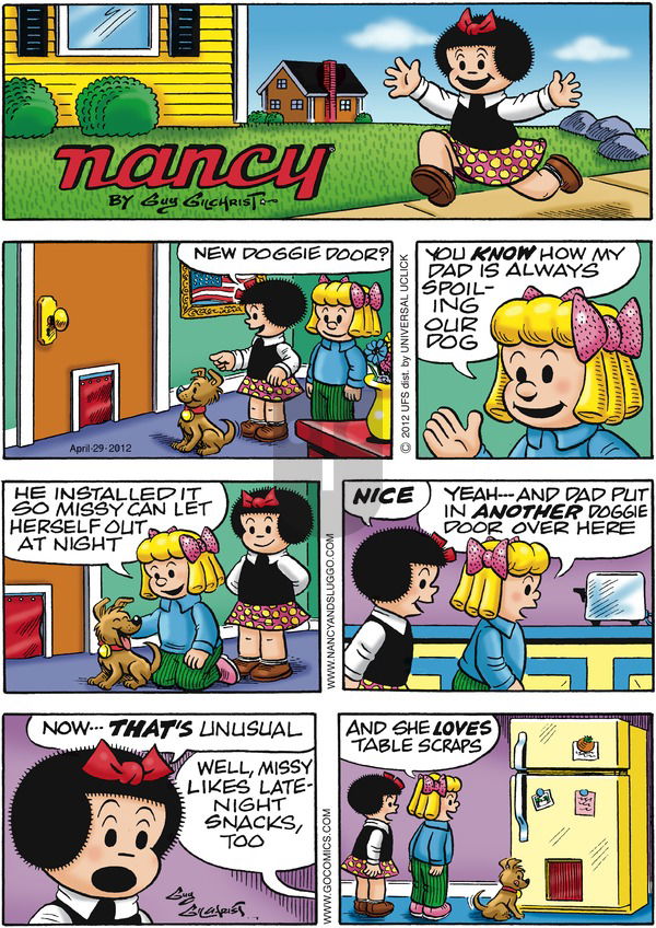 Nancy on Sunday April 29, 2012 Comic Strip
