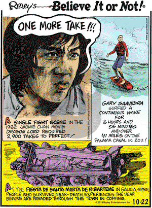 Ripley's Believe It or Not on Tuesday October 22, 2013 Comic Strip