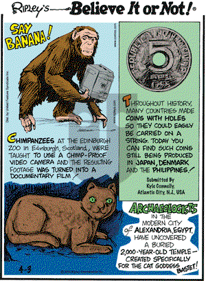 Ripley's Believe It or Not on Saturday April 3, 2010 Comic Strip