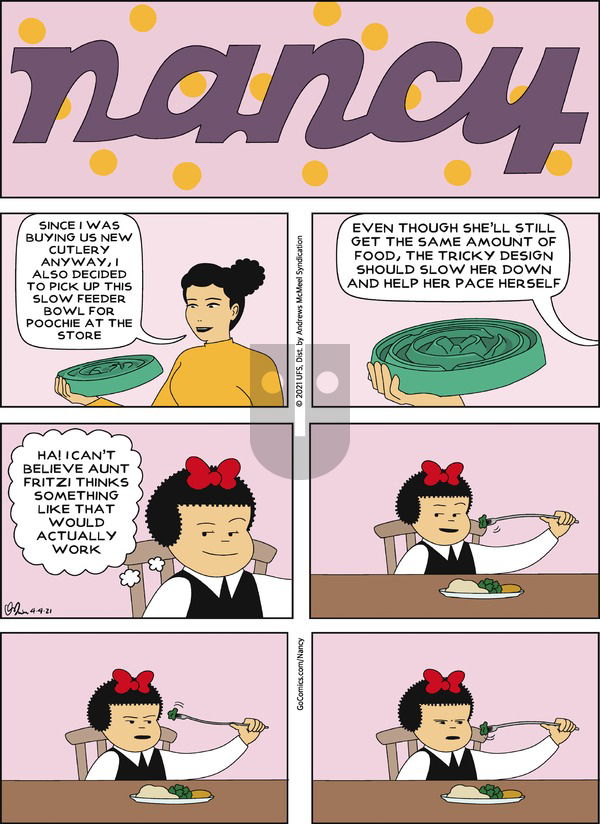 Nancy on Sunday April 4, 2021 Comic Strip