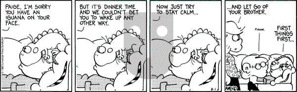 FoxTrot - Saturday August 1, 1992 Comic Strip