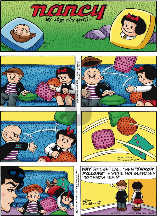 Nancy on Sunday January 20, 2013 Comic Strip