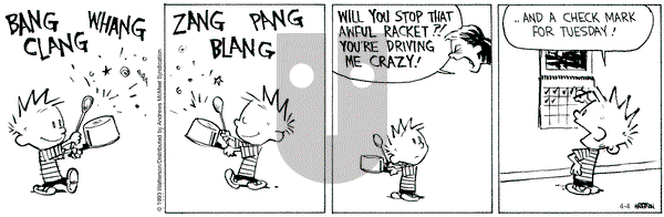 Calvin and Hobbes - Tuesday April 4, 2023 Comic Strip