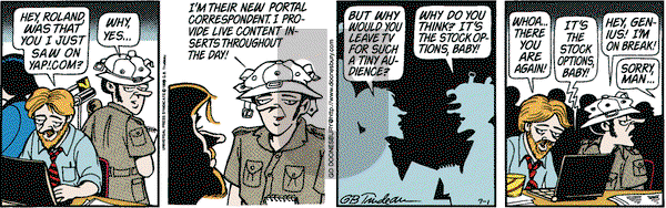 Doonesbury on Thursday July 1, 1999 Comic Strip