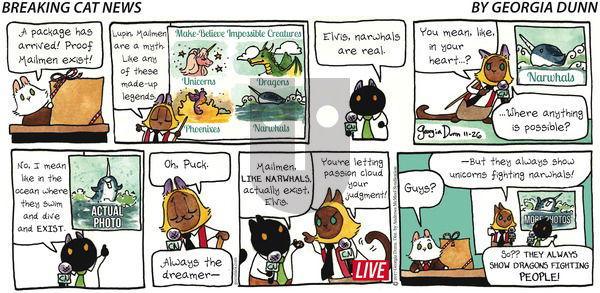 Breaking Cat News on Sunday November 26, 2017 Comic Strip