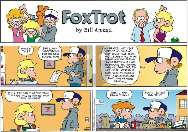 FoxTrot on Sunday August 31, 2003 Comic Strip