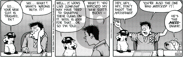 Get Fuzzy on Tuesday July 3, 2001 Comic Strip