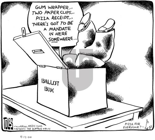 Tom Toles on Sunday November 12, 2000 Comic Strip