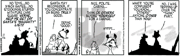 Over the Hedge on Tuesday November 26, 2002 Comic Strip
