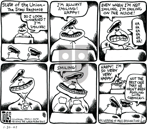 Tom Toles on Thursday January 30, 2003 Comic Strip