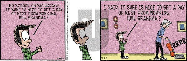 Grand Avenue on Saturday September 23, 2017 Comic Strip
