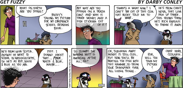 Get Fuzzy on Sunday April 1, 2007 Comic Strip