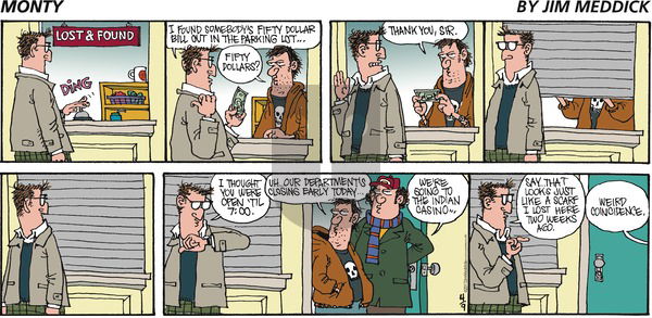 Monty on Sunday April 9, 2017 Comic Strip