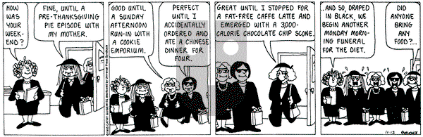 Cathy Classics on Monday November 13, 1995 Comic Strip