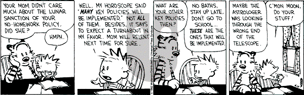 Calvin and Hobbes - Wednesday April 15, 1992 Comic Strip