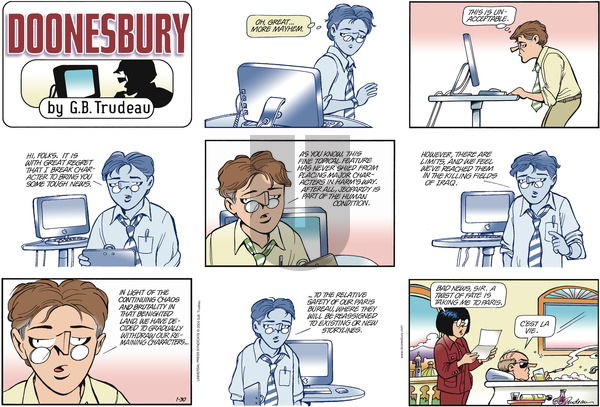 Doonesbury on Sunday January 30, 2005 Comic Strip