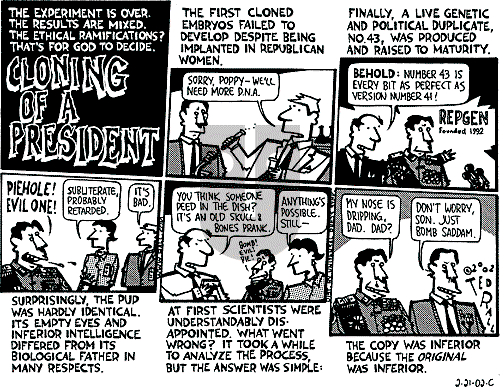 Ted Rall on Monday February 25, 2002 Comic Strip