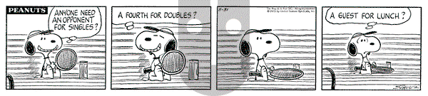 Peanuts on Thursday May 31, 1973 Comic Strip