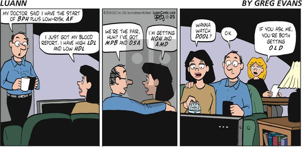 Luann on Sunday November 25, 2018 Comic Strip