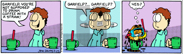 Garfield on Tuesday September 25, 1990 Comic Strip