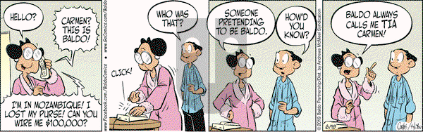 Baldo on Wednesday June 19, 2019 Comic Strip