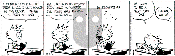 Calvin and Hobbes on Monday November 3, 2025 Comic Strip