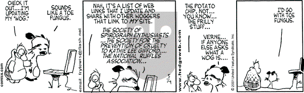 Over the Hedge on Monday May 14, 2001 Comic Strip