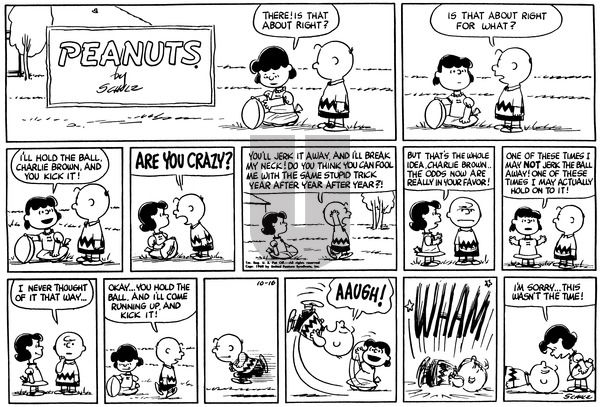 Peanuts on Sunday October 16, 1960 Comic Strip
