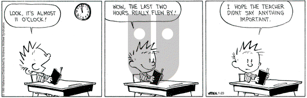 Calvin and Hobbes on Thursday January 23, 2025 Comic Strip