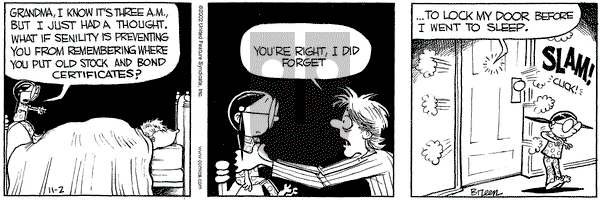 Grand Avenue on Saturday November 2, 2002 Comic Strip