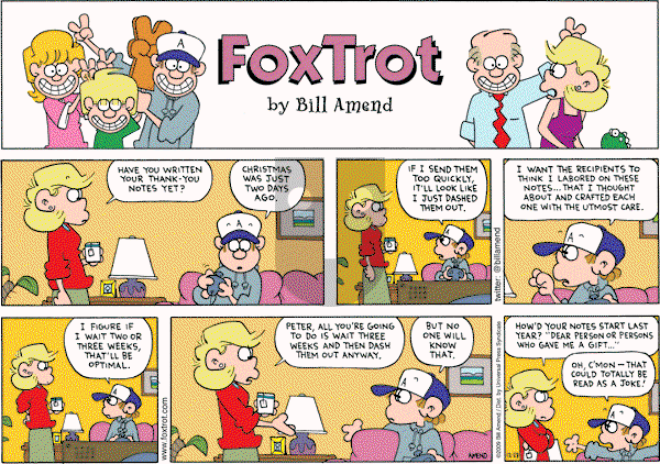 FoxTrot on Sunday December 27, 2009 Comic Strip
