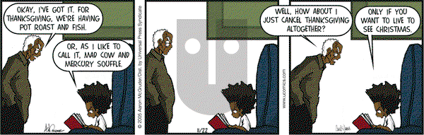 The Boondocks - Tuesday November 22, 2005 Comic Strip