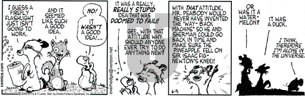 Over the Hedge on Thursday June 3, 2004 Comic Strip