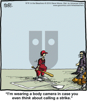 In the Bleachers on Tuesday August 18, 2015 Comic Strip