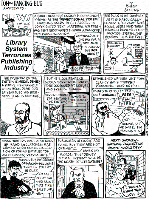 Tom the Dancing Bug on Saturday August 26, 2000 Comic Strip