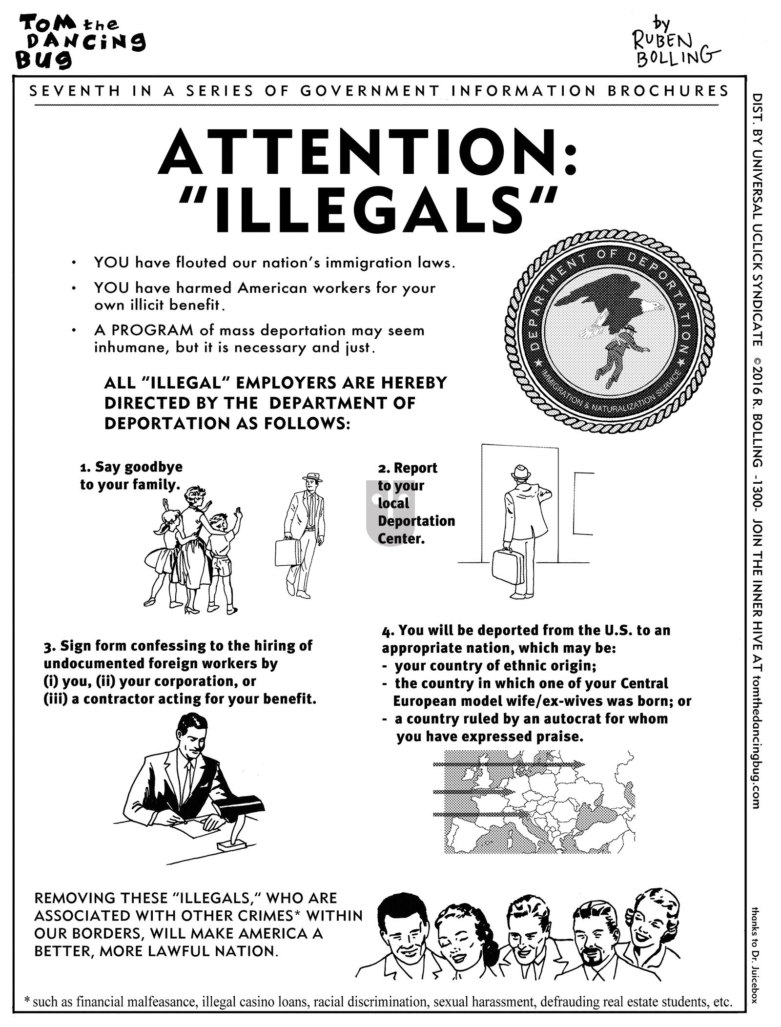 Tom the Dancing Bug - Monday August 8, 2016 Comic Strip