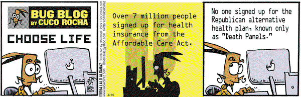 La Cucaracha on Tuesday April 15, 2014 Comic Strip