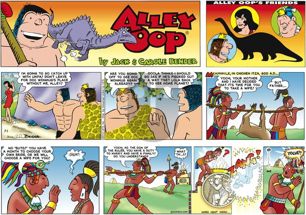 Alley Oop on Sunday July 1, 2012 Comic Strip