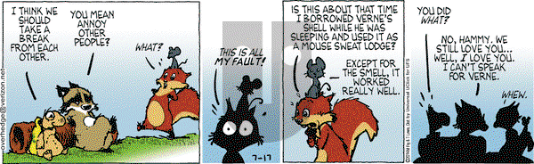 Over the Hedge on Thursday July 17, 2014 Comic Strip